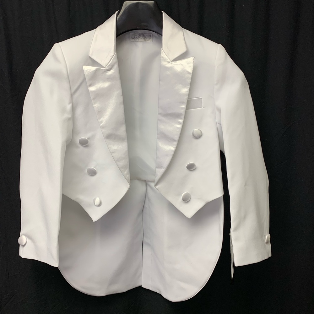 Cole by Sweet Kids White Tuxedo Jacket Size 8 NWT
